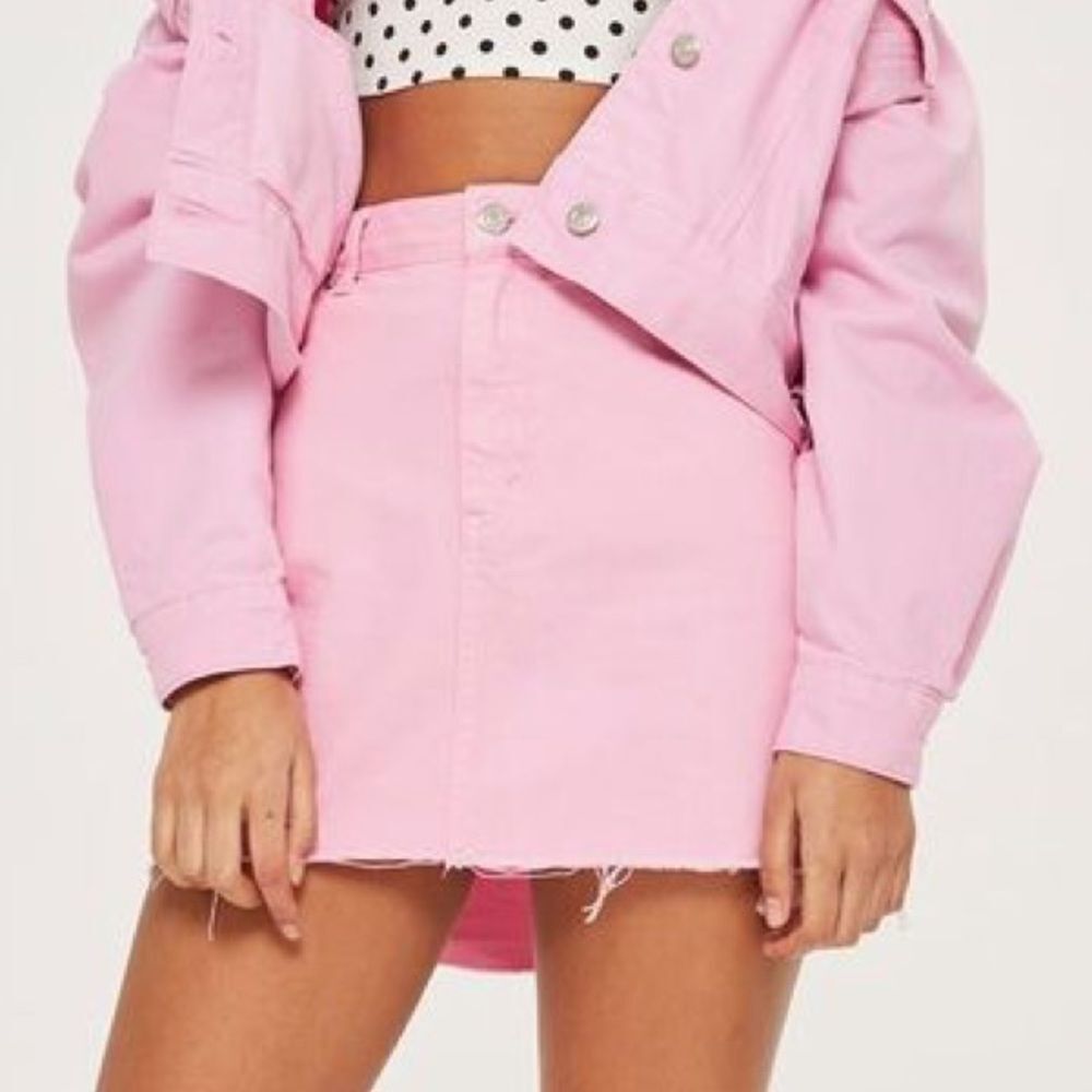 Topshop Moto Bubblegum Pink Distressed Mini Skirt Size 6